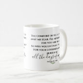 Psalm 23 Schwarz-Weiß-Bibelverse-Schrift Kaffeetasse (VorderseiteRechts)