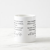 Psalm 23 Schwarz-Weiß-Bibelverse-Schrift Kaffeetasse (Mittel)