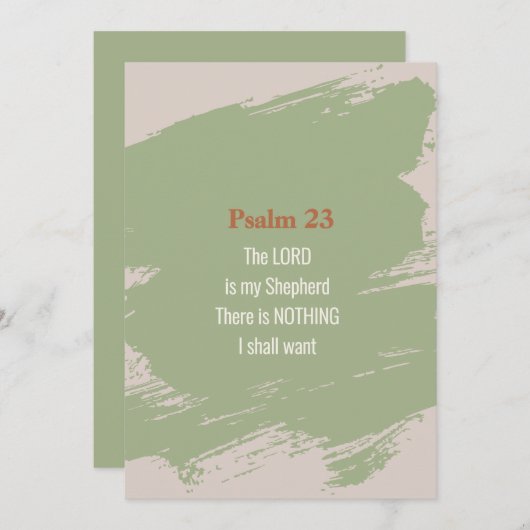 Psalm 23-Scripterkarte - Drucken oder Herunterlade Einladung (Vorne/Hinten)