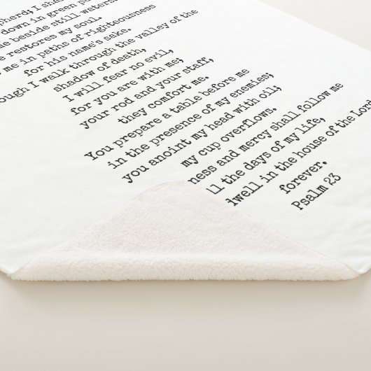 Psalm 23 Sherpa Fleece Blanket KUSTOMIZABLE Sherpadecke (3/4)