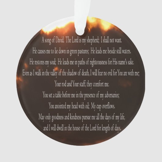 Psalm 23, Song für David, Fire Sky, Ornament (Vorderseite)