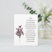 Psalm 23, Song von David, florale Postkarte (Stehend Vorderseite)