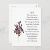 Psalm 23, Song von David, florale Postkarte (Vorne/Hinten)