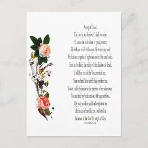 Psalm 23, Song von David Postcard Feiertagspostkarte