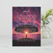 Psalm 23 Sonnenuntergang Beerdigung des Lebens Einladung (Stehend Vorderseite)