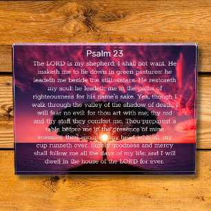 Psalm 23 Sonnenuntergang Fotoblock