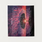 Psalm 23 Sonnenuntergang Wandteppich (Vorderseite)