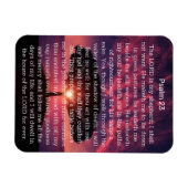 Psalm 23 Sonnenuntergangsbaum Magnet (Horizontal)