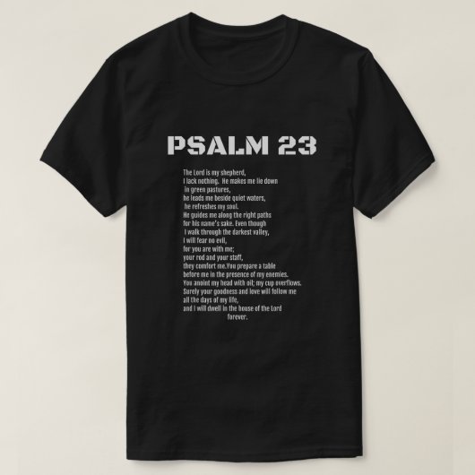 Psalm 23 Spirituell T-Shirt (Design vorne)