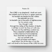Psalm 23 Square Tabletop Foto Plaque Fotoplatte (Vorderseite)