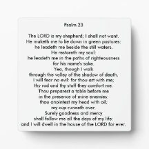 Psalm 23 Square Tabletop Foto Plaque