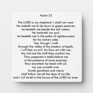 Psalm 23 Square Tabletop Foto Plaque Fotoplatte