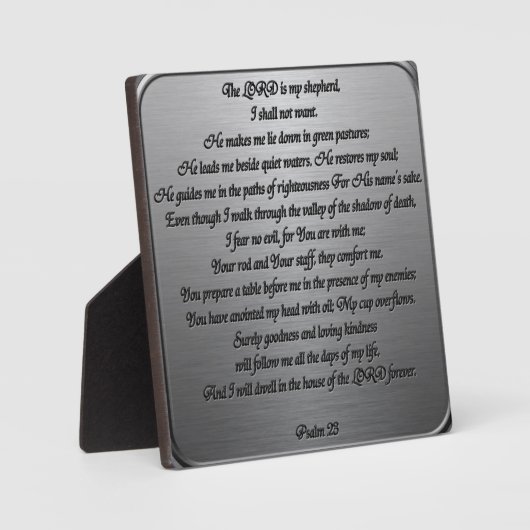 Psalm 23 - Stahl Fotoplatte (Vorderseite)