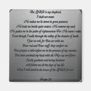 Psalm 23 - Stahl Magnet