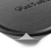 Psalm 23 - Stahl Poster (Ecke)