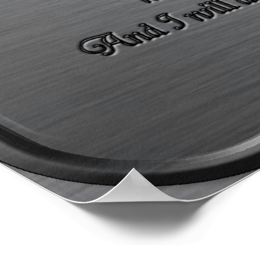 Psalm 23 - Stahl Poster (Ecke)