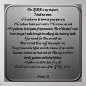 Psalm 23 - Stahl Poster (Vorne)