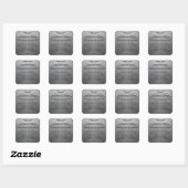 Psalm 23 - Stahl Quadratischer Aufkleber (Blatt)