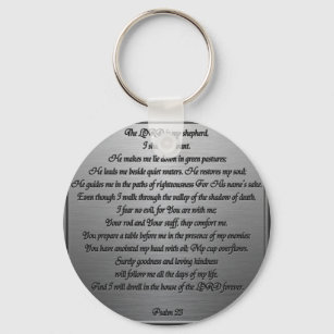 Psalm 23 - Stahl Schlüsselanhänger