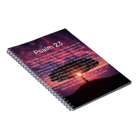 Psalm 23 Stärke | Sonnenuntergang Notizblock (Rechte Seite)