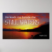 Psalm 23 STILL GEWÄSSER Christliche Rahmen Art für Poster (Vorne)