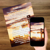 Psalm 23 Sun Cross Feier der lebenslangen Beerdigu Einladung