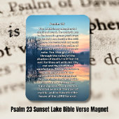 Psalm 23 Sunset Lake Religious Magnet