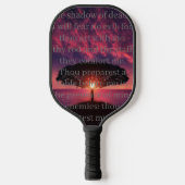 Psalm 23 Sunset Tree Christlich Pickleball Schläger (Vorderseite)