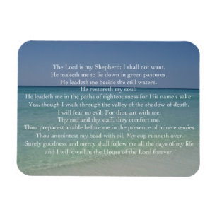 Psalm 23 The Lord is My Shepherd Beautiful Beach Magnet
