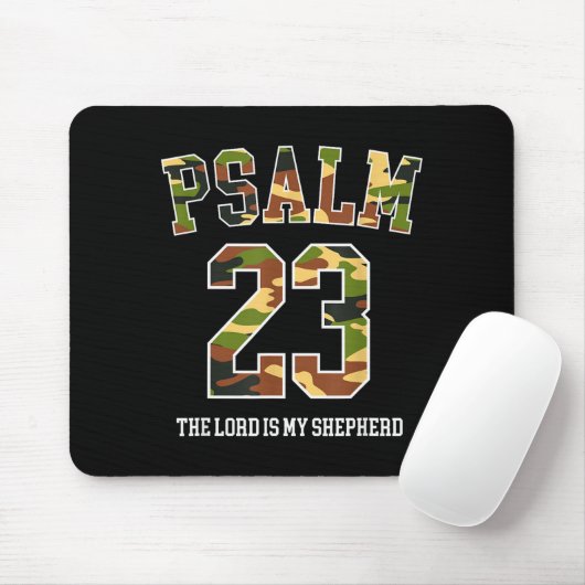 Psalm 23 The Lord Is My Shepherd Camouflage Christ Mousepad (Mit Mouse)