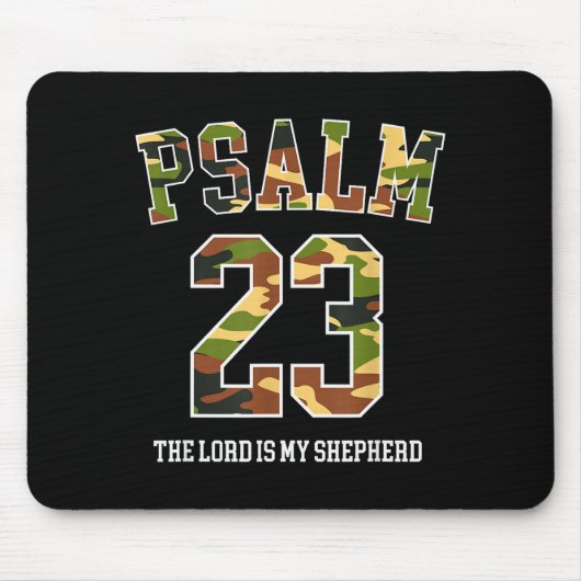 Psalm 23 The Lord Is My Shepherd Camouflage Christ Mousepad (Vorne)