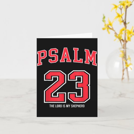 Psalm 23 The Lord Is My Shepherd Christian Footbal Karte (Gelbe Blume)
