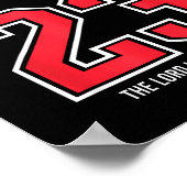 Psalm 23 The Lord Is My Shepherd Christian Footbal Poster (Ecke)