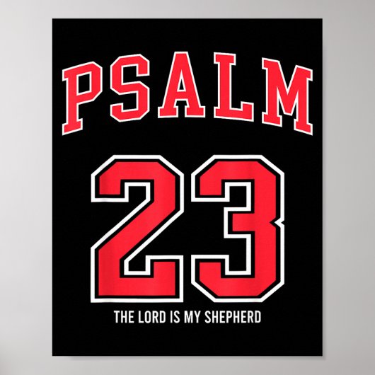 Psalm 23 The Lord Is My Shepherd Christian Footbal Poster (Vorne)