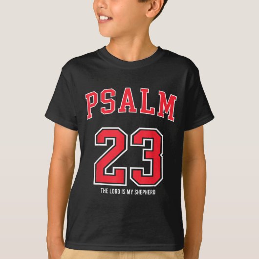 Psalm 23 The Lord Is My Shepherd Christian Footbal T-Shirt (Vorderseite)