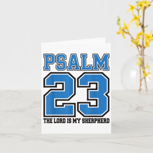 Psalm 23 The Lord Is My Shepherd Funny Christian T Karte (Gelbe Blume)