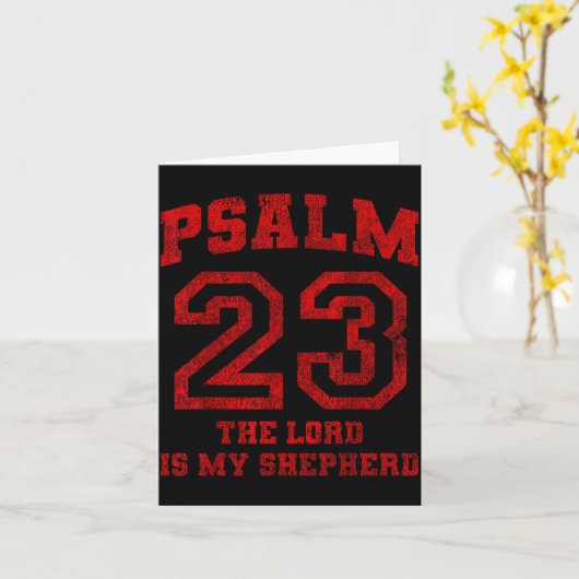 Psalm 23 The Lord Is My Shepherd Karte (Gelbe Blume)