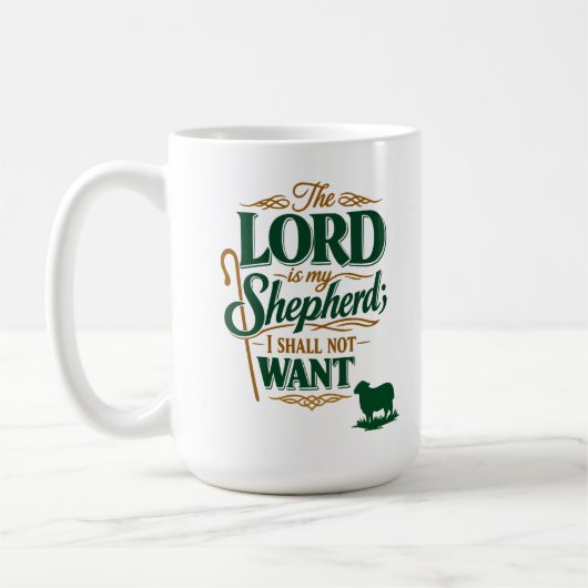 Psalm 23 The Lord Is My Shepherd Mug Kaffeetasse (Links)