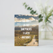 Psalm 23 The LORD is my shepherd, Scripture Poster Postkarte (Stehend Vorderseite)