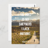 Psalm 23 The LORD is my shepherd, Scripture Poster Postkarte (Vorne/Hinten)