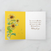 Psalm 23 Vers 4 in Sonnenblume Karte (Innenseite)