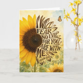 Psalm 23 Vers 4 in Sonnenblume Karte (Gelbe Blume)