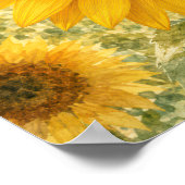 Psalm 23 Vers 4 in Sonnenblume Poster (Ecke)