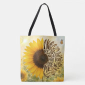 Psalm 23 Vers 4 in Sonnenblume Tasche (Vorderseite)