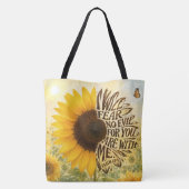 Psalm 23 Vers 4 in Sonnenblume Tasche (Rückseite)