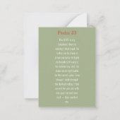 Psalm 23 Verse Mitteilungskarte (Rückseite)