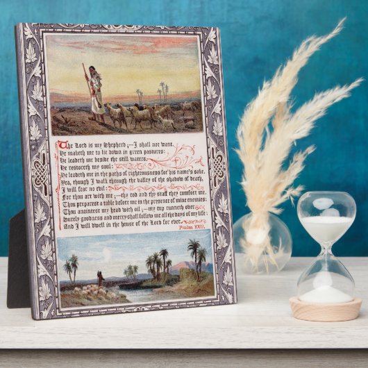 Psalm 23 Vintag Fotoplatte (Seite)