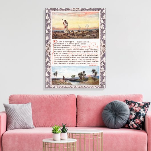 Psalm 23 Vintag Leinwanddruck (Insitu (Wohnzimmer))