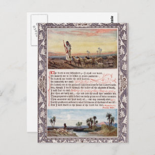 Psalm 23 Vintag Postkarte