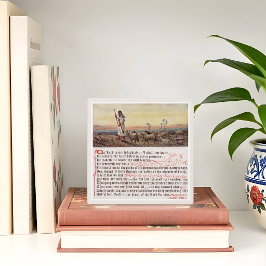 Psalm 23 Vintage Kunst Tischdekoration Fotoplatte